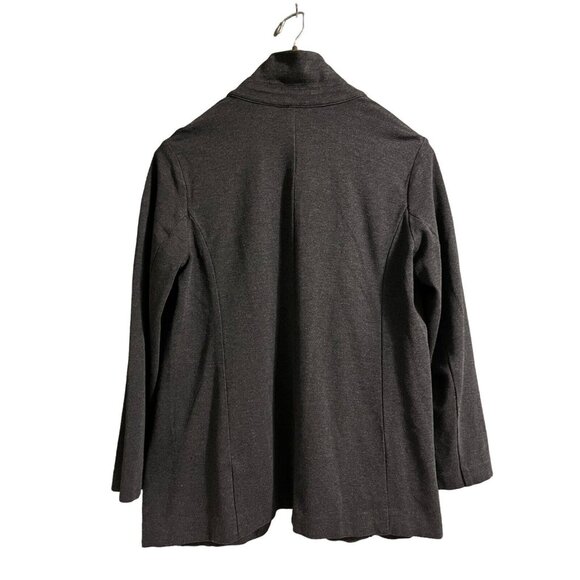 J.‎ Jill Sweater Women Grey Open Front Long Sleeve Pockets Size Medium Classic - Picture 2 of 9